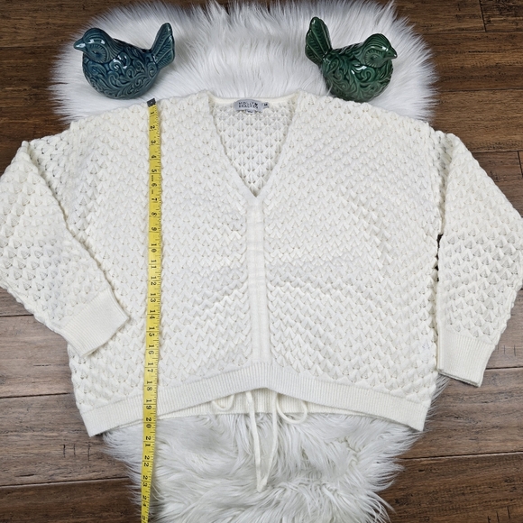 Anthropologie Molly Bracken Popcorn Knit Scrunch Sweater Medium - Picture 5 of 15